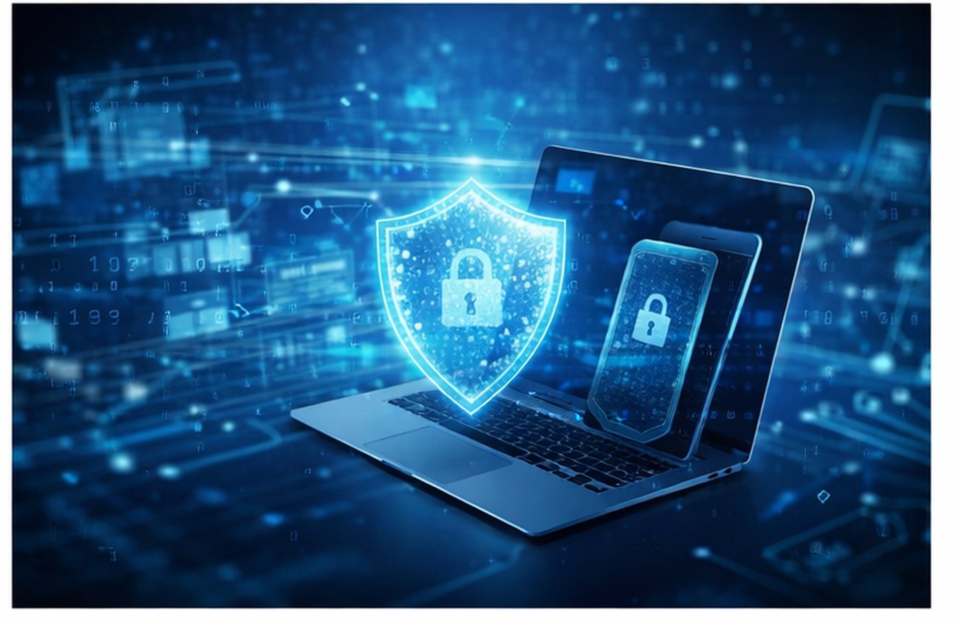 Abstract endpoint security visual